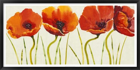 Framed Row of Tulips II Print