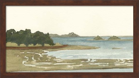 Framed Spa Coastline I Print