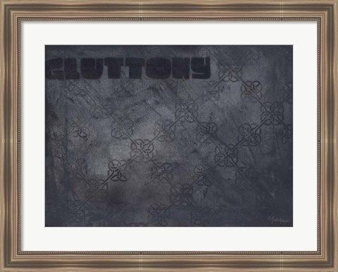 Framed Seven Deadly Sins - Gluttony Print