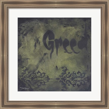 Framed Seven Deadly Sins - Greed Print