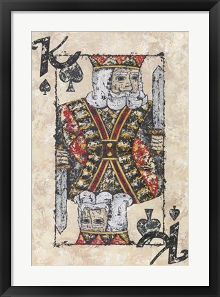 Framed King of Spades Print