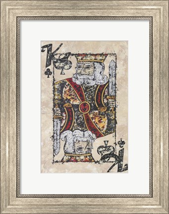 Framed King of Clubs Print