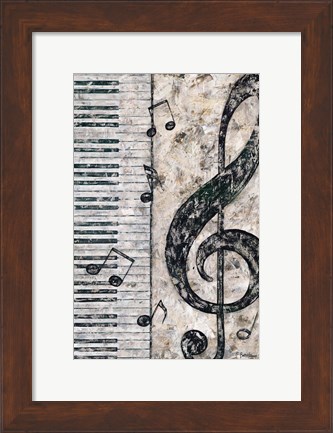 Framed Symphony in Piano Print