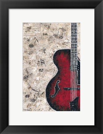 Framed Symphony in Guitar Print