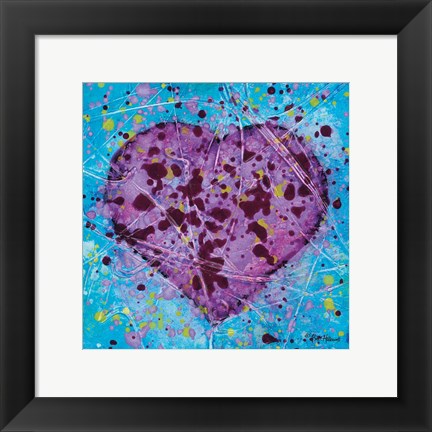 Framed Emotions Scenes Purple Heart Print