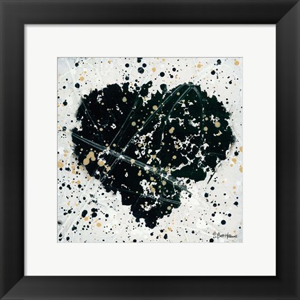 Framed Emotions Scenes Black Heart Print