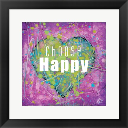 Framed Choose Happy Print