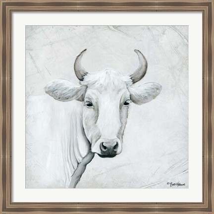 Framed January Cow I Print