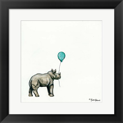 Framed Nursery Rhino Print