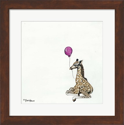 Framed Nursery Giraffe Print