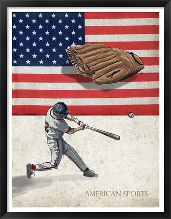 Framed American Sports: Baseball 1 Print