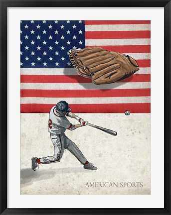 Framed American Sports: Baseball 1 Print