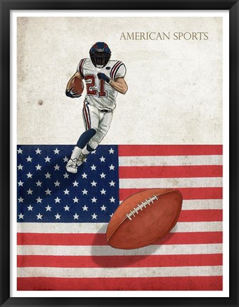 Framed American Sports: Football 1 Print