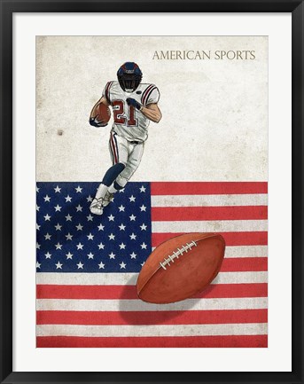 Framed American Sports: Football 1 Print