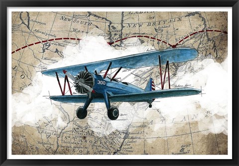 Framed Biplane 1 Print