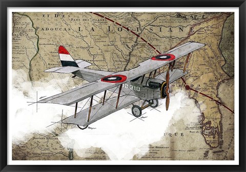 Framed Biplane 4 Print