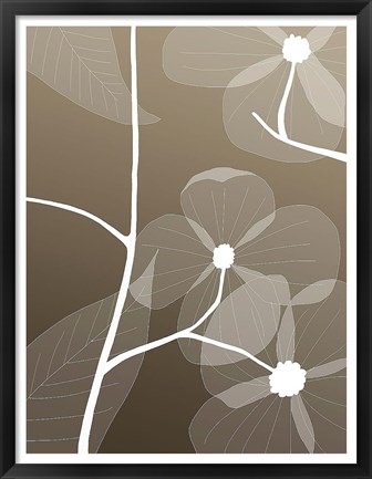 Framed Floral Silhouette 1 Print