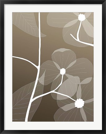 Framed Floral Silhouette 1 Print