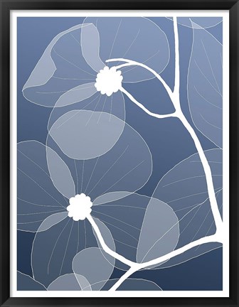 Framed Floral Silhouette 2 Print