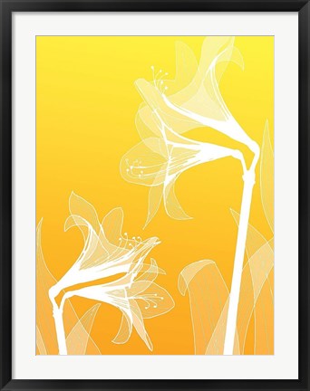 Framed Floral Silhouette 3 Print