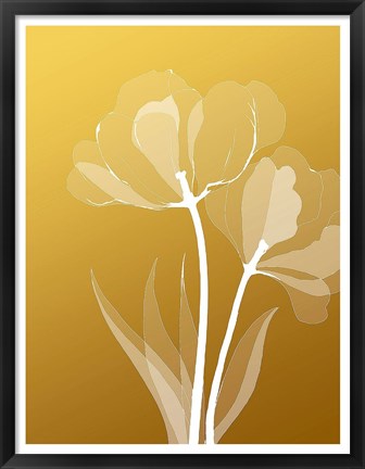 Framed Floral Silhouette 6 Print