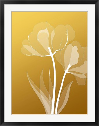 Framed Floral Silhouette 6 Print