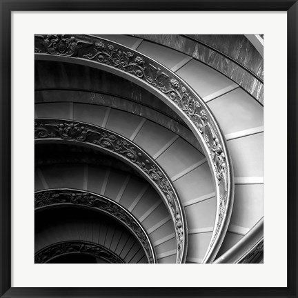 Framed Spiral Staircase No. 1 Print