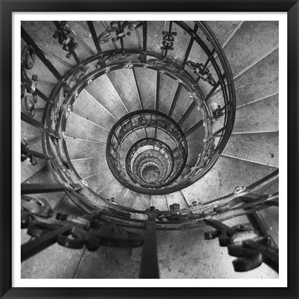 Framed Spiral Staircase No. 2 Print