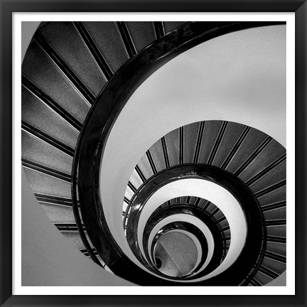 Framed Spiral Staircase No. 3 Print