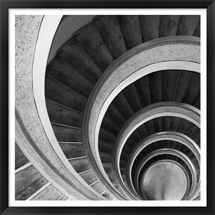 Framed Spiral Staircase No. 6 Print