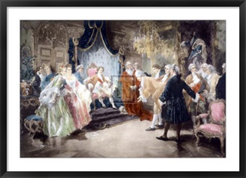 Framed Bolingbroke Taking Leave of Louis XV Print