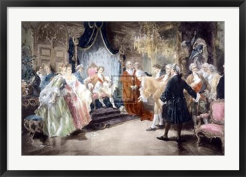 Framed Bolingbroke Taking Leave of Louis XV Print