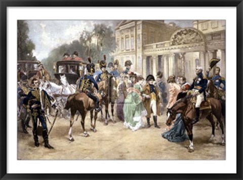 Framed Arrival of Empress Mary-Louisa in Pari Print