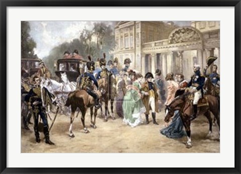 Framed Arrival of Empress Mary-Louisa in Pari Print