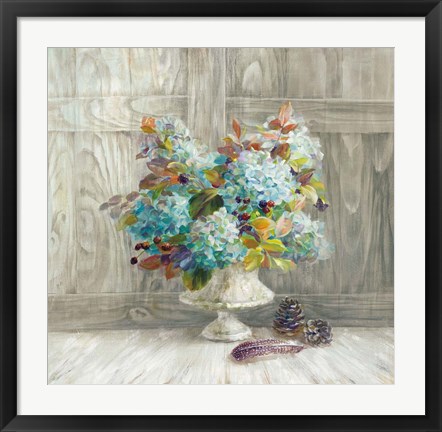 Framed Rustic Florals Print