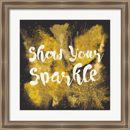 Framed Glitter and Gold II Print