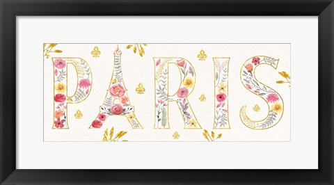 Framed Paris Blooms V Print