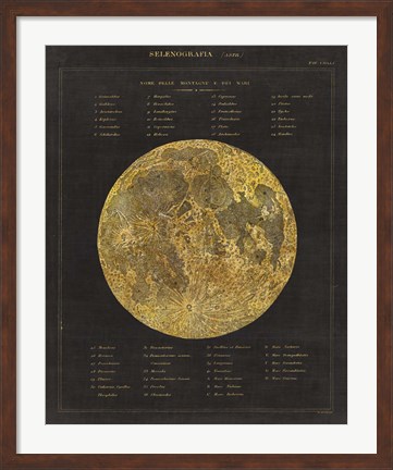 Framed Astronomical Chart I Print