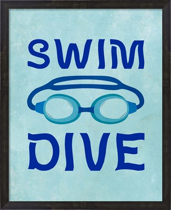 Framed Swim Dive 1 Print
