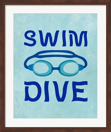 Framed Swim Dive 1 Print