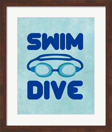 Framed Swim Dive 2 Print