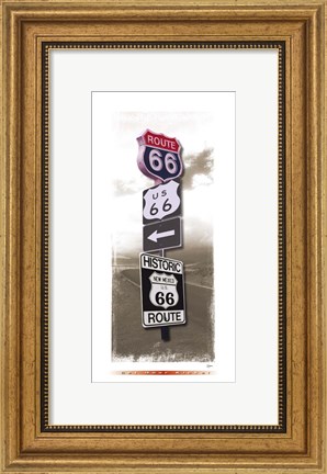 Framed Signs of Route 66 I Print