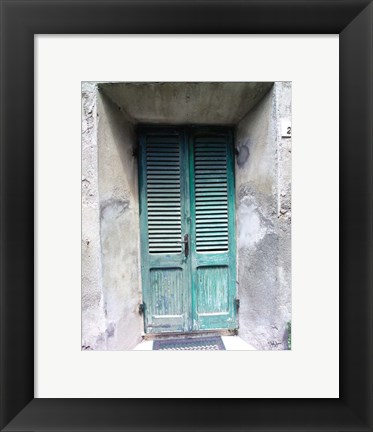 Framed Green Door Print