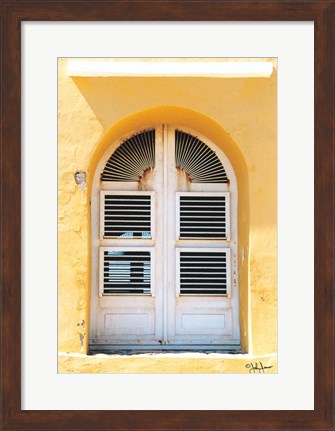 Framed Beach House Window Print