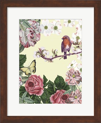 Framed Bird Garden II Print