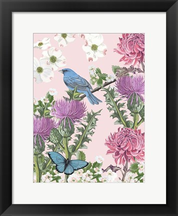 Framed Bird Garden IV Print