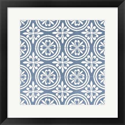 Framed Chambray Tile II Print