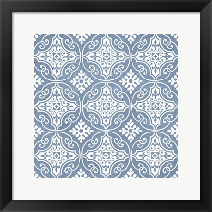 Framed Chambray Tile IV Print