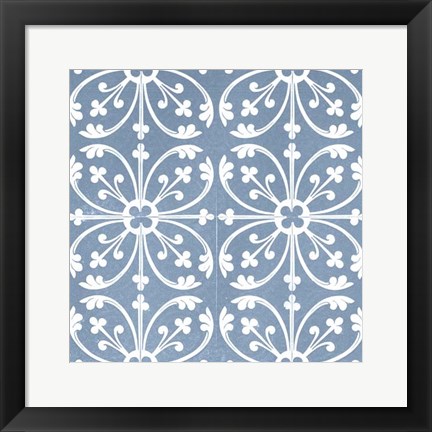 Framed Chambray Tile VI Print