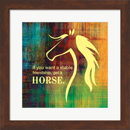 Framed Horse Quote 2 Print